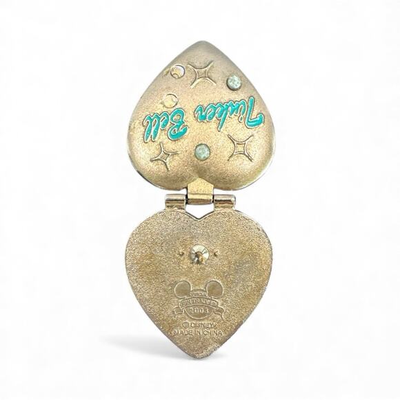Disney's Tinker Bell Gold Tone Heart Locket Pin - Picture 3 of 4